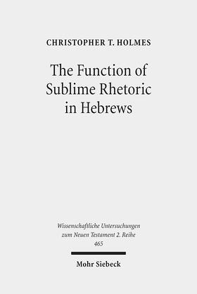 Holmes |  Holmes, C: Function of Sublime Rhetoric in Hebrews | Buch |  Sack Fachmedien