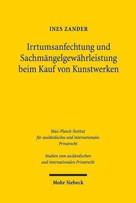 Zander | Irrtumsanfechtung und Sachmängelgewährleistung beim Kauf von Kunstwerken | Buch | 978-3-16-155798-9 | sack.de