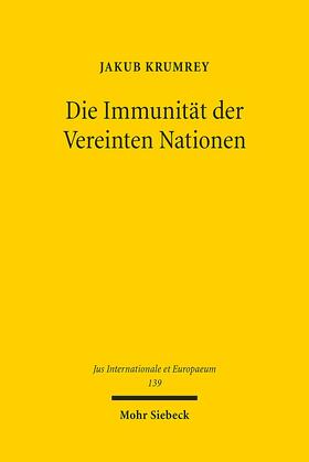 Krumrey |  Die Immunität der Vereinten Nationen | Buch |  Sack Fachmedien