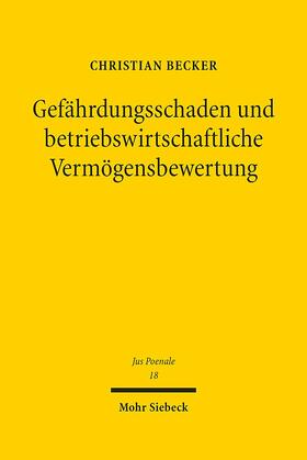 Becker |  Gefährdungsschaden und betriebswirtschaftliche Vermögensbewertung | Buch |  Sack Fachmedien