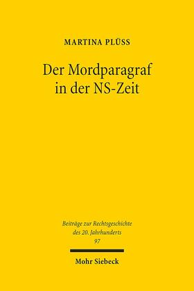Plüss |  Plüss, M: Mordparagraf in der NS-Zeit | Buch |  Sack Fachmedien