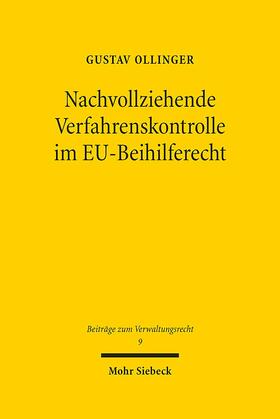 Ollinger |  Ollinger, G: Nachvollziehende Verfahrenskontrolle im EU | Buch |  Sack Fachmedien