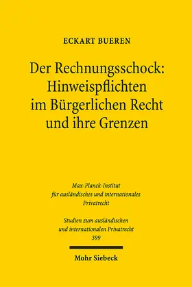 Bueren |  Der Rechnungsschock: Hinweispflichten im Bürgerlichen Recht und ihre Grenzen | eBook | Sack Fachmedien