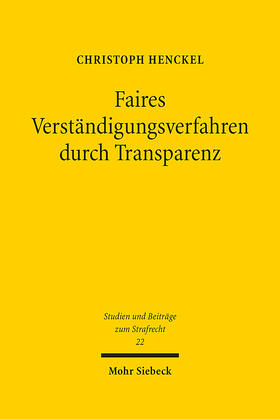 Henckel | Faires Verständigungsverfahren durch Transparenz | E-Book | sack.de