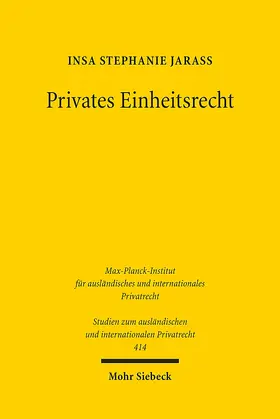 Jarass |  Privates Einheitsrecht | Buch |  Sack Fachmedien