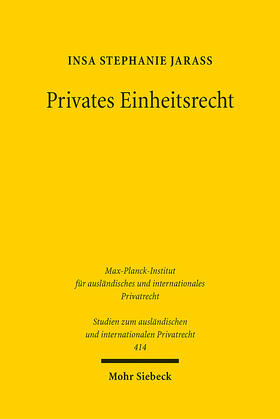 Jarass |  Privates Einheitsrecht | eBook | Sack Fachmedien