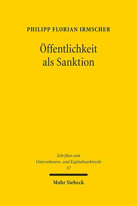 Irmscher |  Irmscher, P: Öffentlichkeit als Sanktion | Buch |  Sack Fachmedien