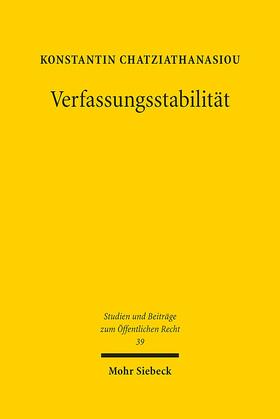 Chatziathanasiou |  Chatziathanasiou, K: Verfassungsstabilität | Buch |  Sack Fachmedien