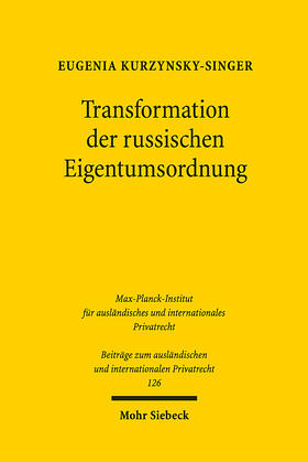 Kurzynsky-Singer |  Transformation der russischen Eigentumsordnung | eBook | Sack Fachmedien