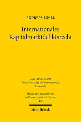 Engel |  Internationales Kapitalmarktdeliktsrecht | Buch |  Sack Fachmedien