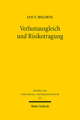 Hellwig |  Verlustausgleich und Risikotragung | eBook | Sack Fachmedien