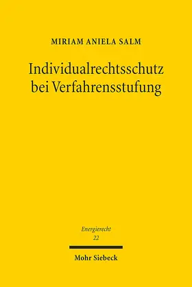 Salm |  Individualrechtsschutz bei Verfahrensstufung | Buch |  Sack Fachmedien