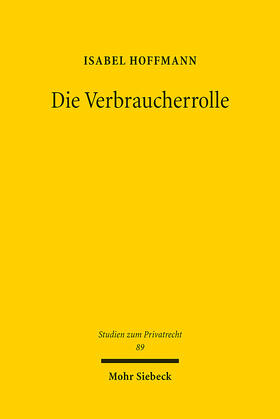 Hoffmann |  Die Verbraucherrolle | eBook | Sack Fachmedien