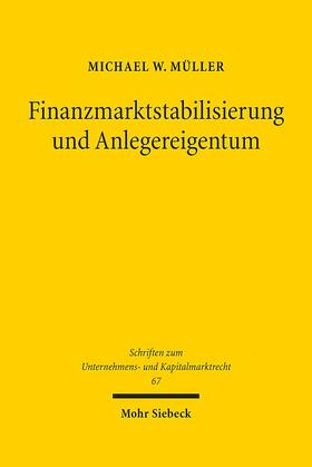 Müller |  Müller, M: Finanzmarktstabilisierung und Anlegereigentum | Buch |  Sack Fachmedien
