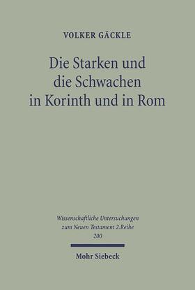 Gäckle |  Die Starken und die Schwachen in Korinth und in Rom | eBook | Sack Fachmedien