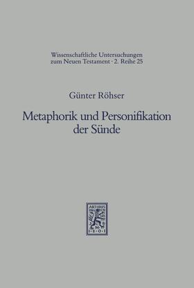 Röhser |  Metaphorik und Personifikation der Sünde | eBook | Sack Fachmedien