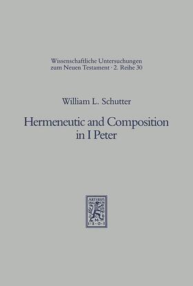 Schutter |  Hermeneutic and Composition in I Peter | eBook | Sack Fachmedien