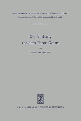 Hofius |  Der Vorhang vor dem Thron Gottes | eBook | Sack Fachmedien
