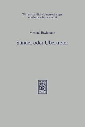 Bachmann |  Sünder oder Übertreter | eBook | Sack Fachmedien