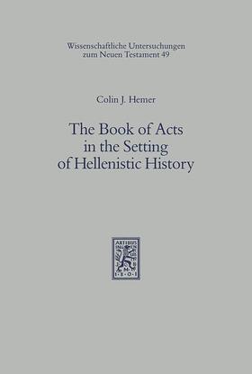 Hemer / Gempf |  The Book of Acts in the Setting of Hellenistic History | eBook | Sack Fachmedien