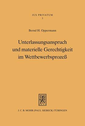 Oppermann |  Unterlassungsanspruch und materielle Gerechtigkeit im Wettbewerbsprozeß | eBook | Sack Fachmedien