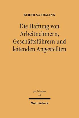 Sandmann |  Die Haftung von Arbeitnehmern, Geschäftsführern und leitenden Angestellten | eBook | Sack Fachmedien