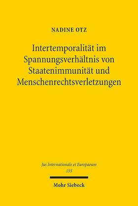 Otz |  Otz, N: Intertemporalität im Spannungsverhältnis von Staaten | Buch |  Sack Fachmedien