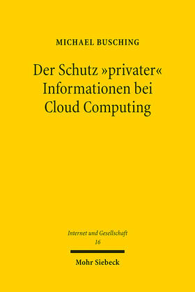 Busching |  Der Schutz "privater" Informationen bei Cloud Computing | eBook | Sack Fachmedien