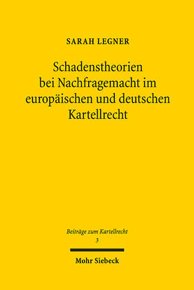 Legner |  Schadenstheorien bei Nachfragemacht im europäischen und deutschen Kartellrecht | eBook | Sack Fachmedien