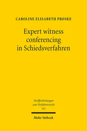 Proske |  Expert witness conferencing in Schiedsverfahren | eBook | Sack Fachmedien