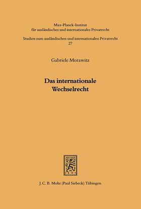 Morawitz |  Das internationale Wechselrecht | eBook | Sack Fachmedien