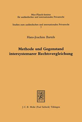 Bartels | Methode und Gegenstand intersystemarer Rechtsvergleichung | E-Book | sack.de