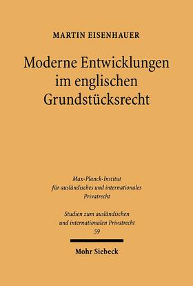 Eisenhauer |  Moderne Entwicklungen im englischen Grundstücksrecht | eBook | Sack Fachmedien