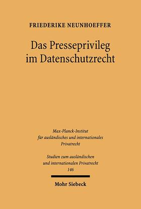 Neunhoeffer |  Das Presseprivileg im Datenschutzrecht | eBook | Sack Fachmedien