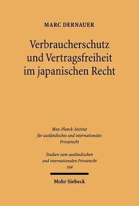 Dernauer |  Verbraucherschutz und Vertragsfreiheit im japanischen Recht | eBook | Sack Fachmedien