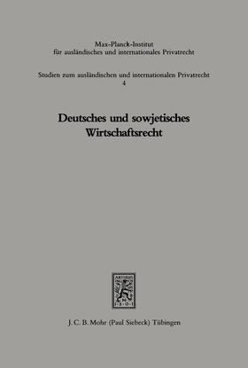 Waehler |  Deutsches und sowjetisches Wirtschaftsrecht | eBook | Sack Fachmedien