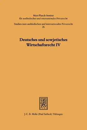 Waehler |  Deutsches und sowjetisches Wirtschaftsrecht | eBook | Sack Fachmedien