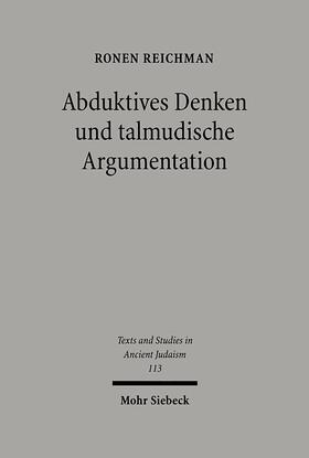 Reichman |  Abduktives Denken und talmudische Argumentation | eBook | Sack Fachmedien