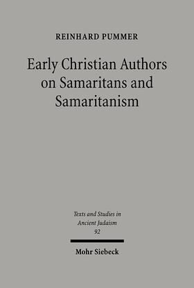 Pummer |  Early Christian Authors on Samaritans and Samaritanism | eBook | Sack Fachmedien