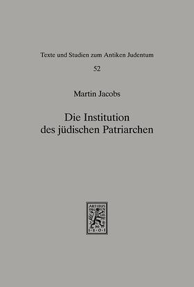 Jacobs |  Die Institution des jüdischen Patriarchen | eBook | Sack Fachmedien