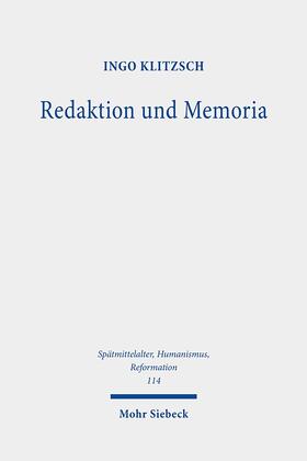 Klitzsch |  Redaktion und Memoria | Buch |  Sack Fachmedien