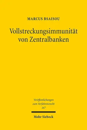 Bsaisou |  Vollstreckungsimmunität von Zentralbanken | Buch |  Sack Fachmedien