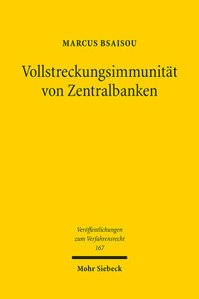 Bsaisou |  Vollstreckungsimmunität von Zentralbanken | eBook | Sack Fachmedien