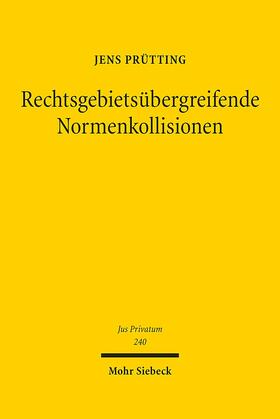 Prütting |  Prütting, J: Rechtsgebietsübergreifende Normenkollisionen | Buch |  Sack Fachmedien