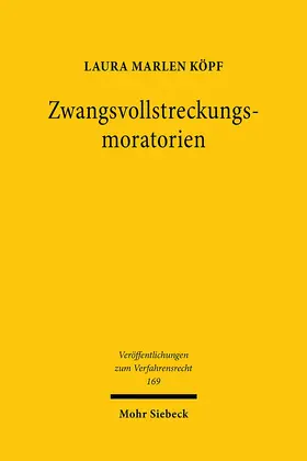 Köpf |  Zwangsvollstreckungsmoratorien | Buch |  Sack Fachmedien