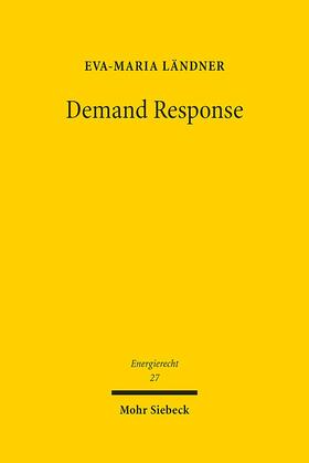 Ländner |  Demand Response | Buch |  Sack Fachmedien