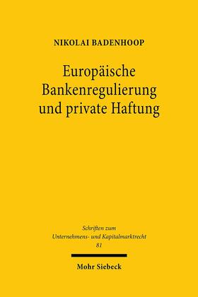 Badenhoop | Badenhoop, N: Europäische Bankenregulierung | Buch | 978-3-16-159205-8 | sack.de