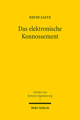 Saive |  Das elektronische Konnossement | eBook | Sack Fachmedien