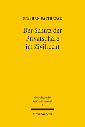 Balthasar |  Der Schutz der Privatsphäre im Zivilrecht | eBook | Sack Fachmedien