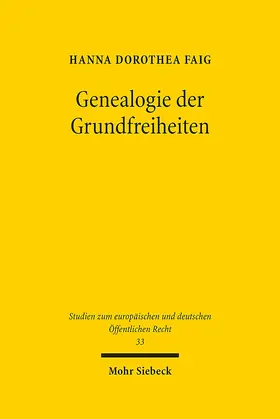 Faig |  Genealogie der Grundfreiheiten | Buch |  Sack Fachmedien